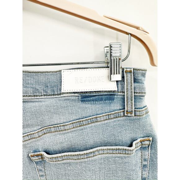 Re/Done 70s Stove Pipe Straight Leg Stretch Denim Blue Jeans in River Fade Sz 30 - Picture 5 of 7
